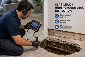 How to Find Hidden Leaks using slab leak and underground water leak inspection equipment inside a home