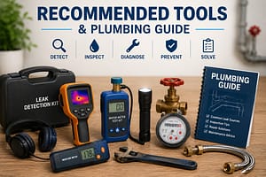 Recommended plumbing tools and leak detection equipment for homeowners learning how to find hidden leaks