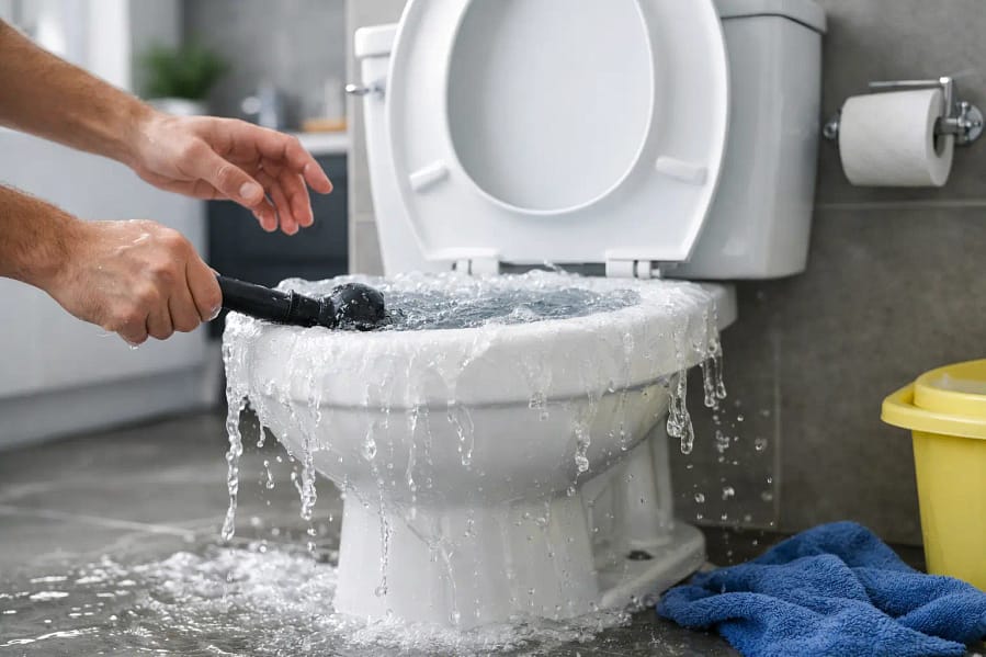 How to Stop a Toilet From Overflowing Fast